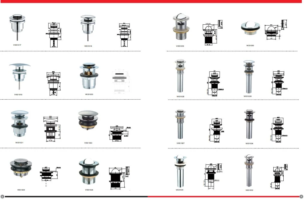 Bath and Basin Spare Parts Brass Plug for Pop up Drainer Waste (ALPJ0026)